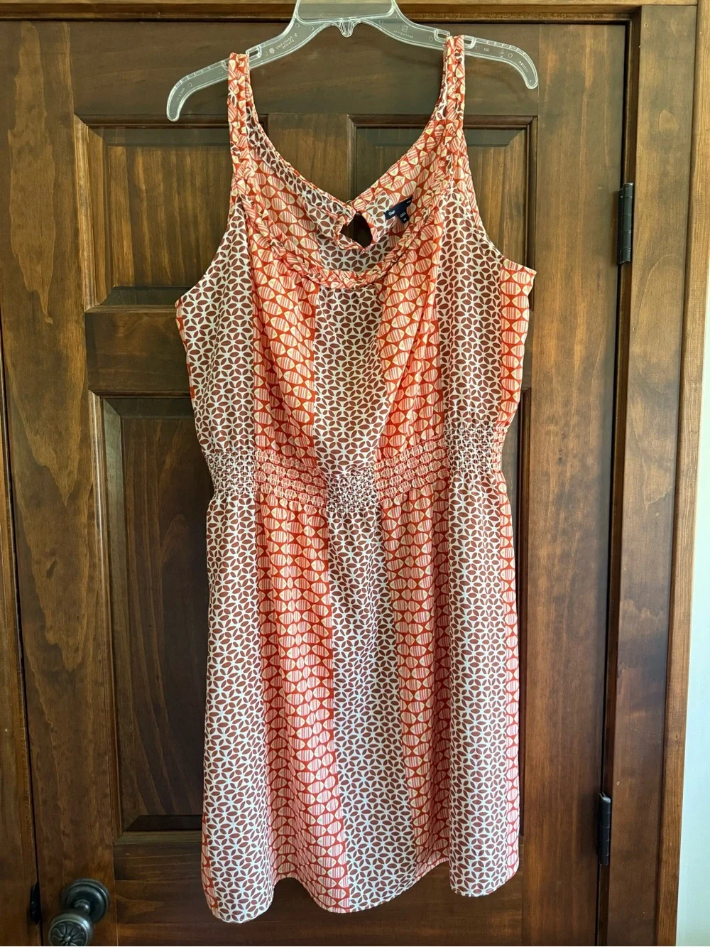 Gap Rust and Brown Patterned Sun Dress, Knee length Size XXL